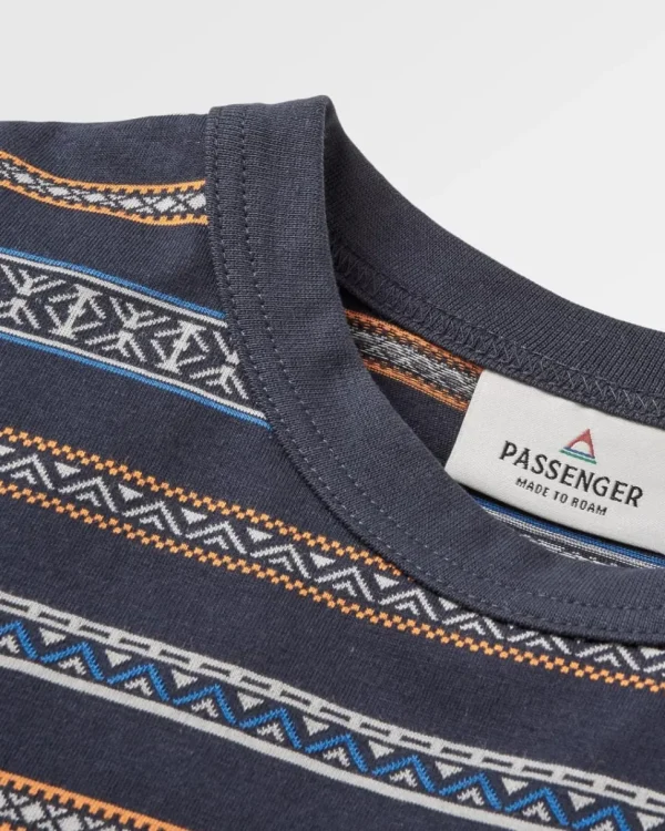 Online Passenger Crackle Organic Relaxed Fit LS T-Shirt Midnight Fairisle