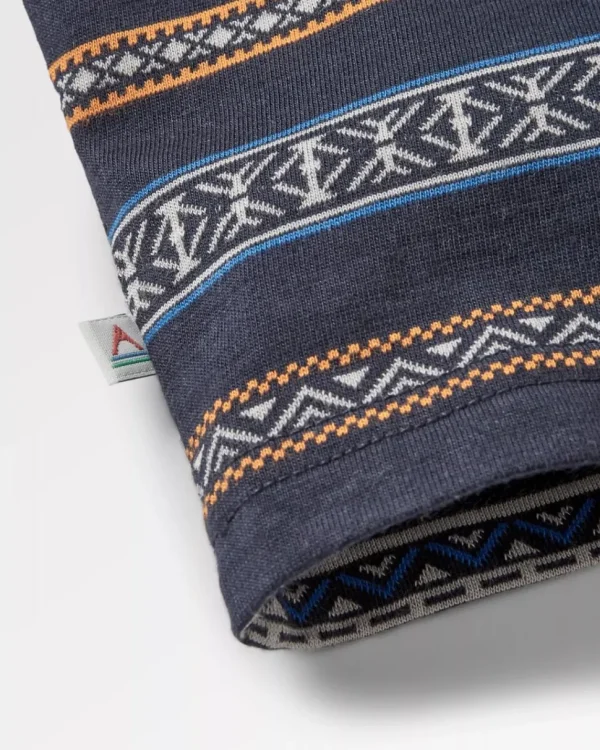 Store Floris van Bommel Crackle Organic Relaxed Fit T-Shirt Midnight Fairisle Stripe