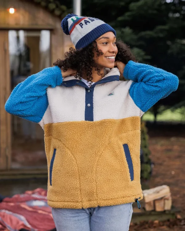 Cheap Passenger Create Recycled Deep-Pile Sherpa Fleece Mustard Gold