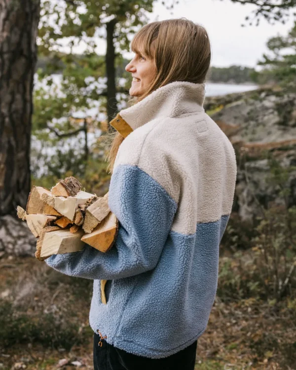 Best Passenger Create Recycled Deep-Pile Sherpa Fleece Blue Fog