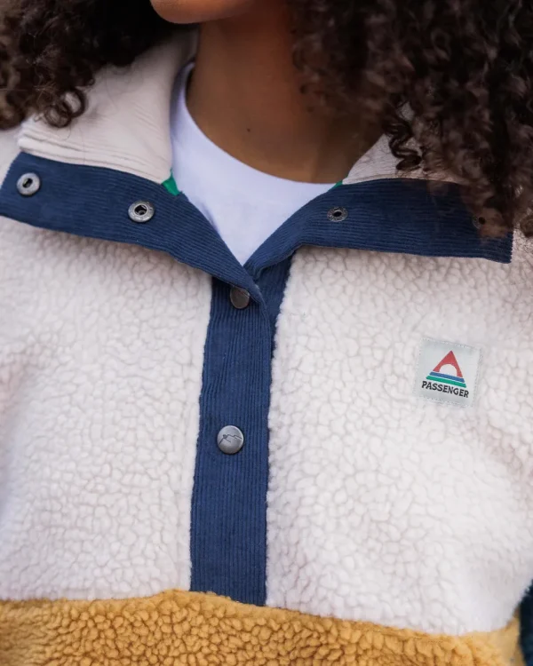Cheap Passenger Create Recycled Deep-Pile Sherpa Fleece Mustard Gold