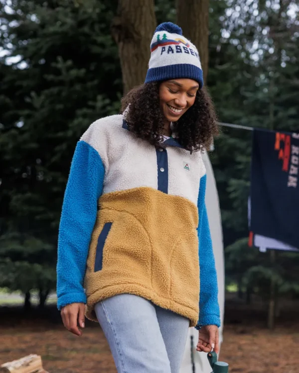 Cheap Passenger Create Recycled Deep-Pile Sherpa Fleece Mustard Gold