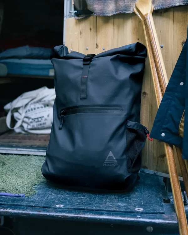 Clearance Floris van Bommel Crossing Roll Top Backpack Charcoal/ Black