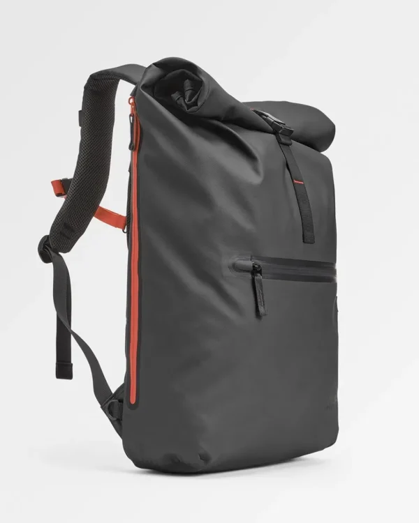 Clearance Floris van Bommel Crossing Roll Top Backpack Charcoal/ Black