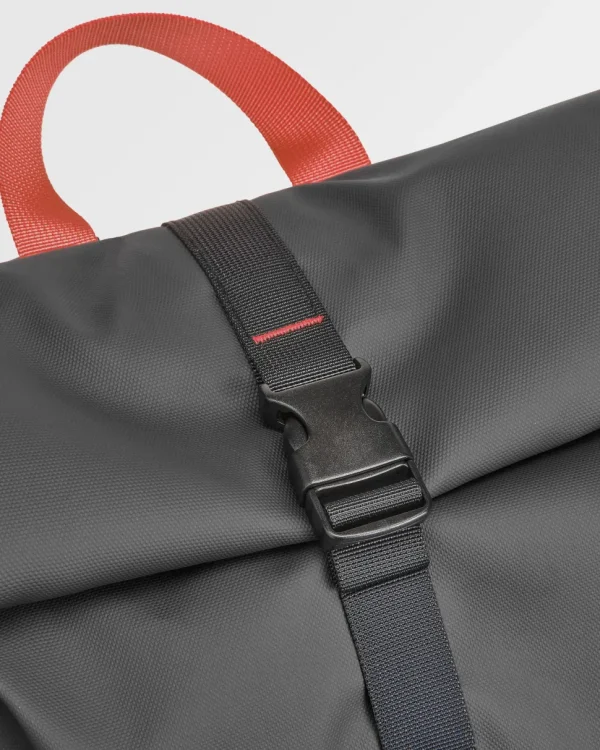 Clearance Floris van Bommel Crossing Roll Top Backpack Charcoal/ Black