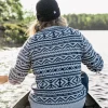Cheap Passenger Cutback Fairisle Knitted Jumper Grey Marl