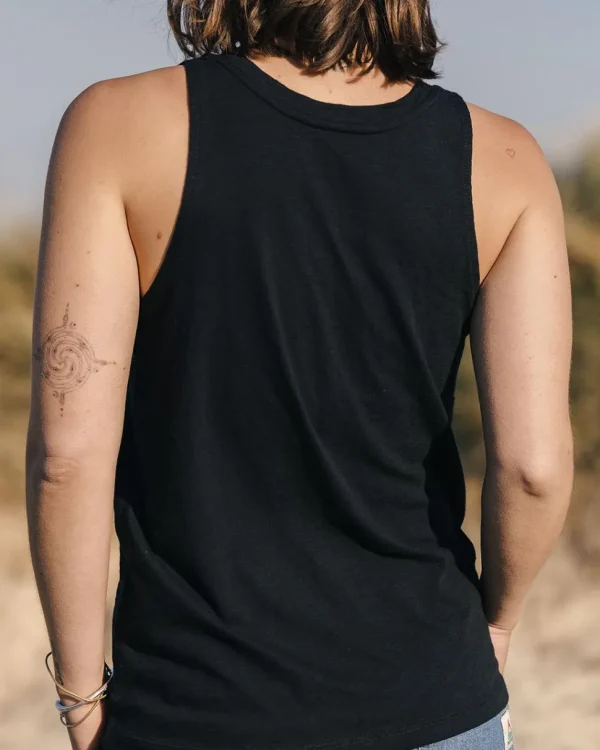 Shop Passenger Daisy Chain Recycled Cotton Tank Top Black