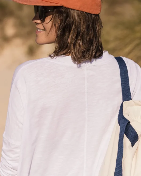 Flash Sale Passenger Daisy Chain Recycled Cotton LS T-Shirt White