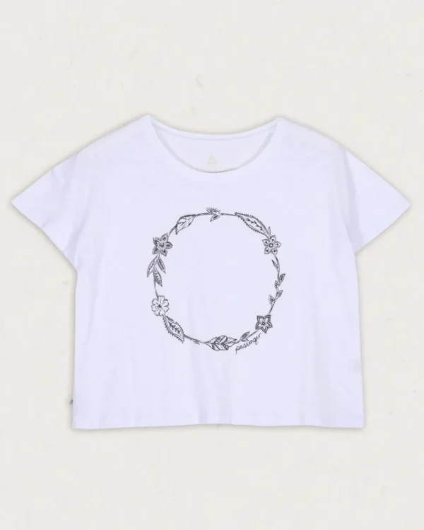 Fashion Passenger Daisy Chain Recycled Cotton T-Shirt White