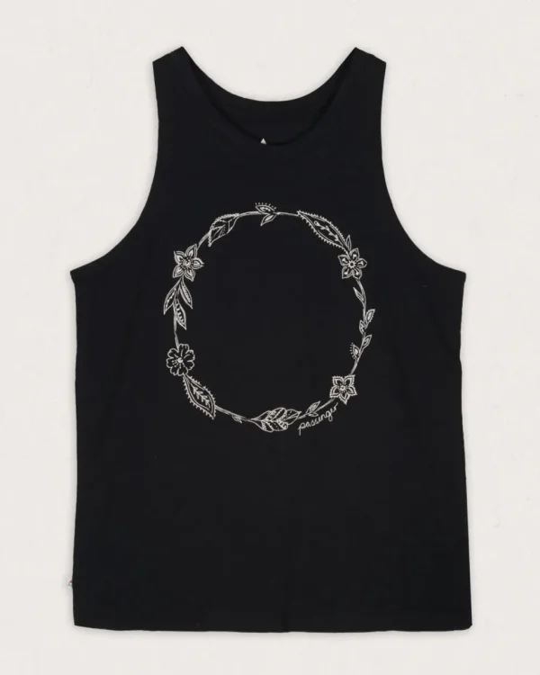 Shop Passenger Daisy Chain Recycled Cotton Tank Top Black