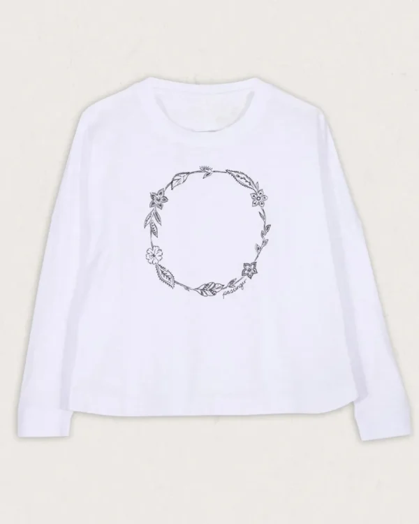 Flash Sale Passenger Daisy Chain Recycled Cotton LS T-Shirt White