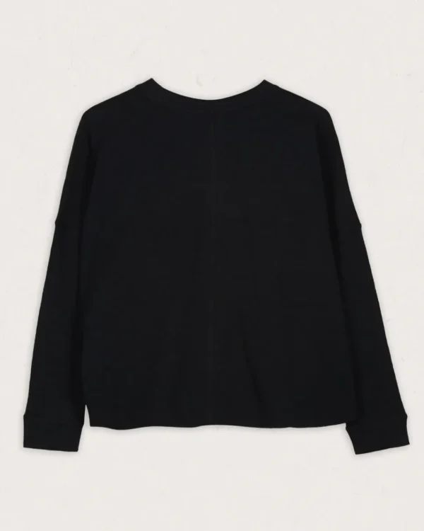 Clearance Passenger Daisy Chain Recycled Cotton LS T-Shirt Black