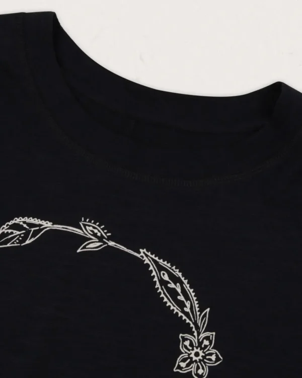 Clearance Passenger Daisy Chain Recycled Cotton LS T-Shirt Black
