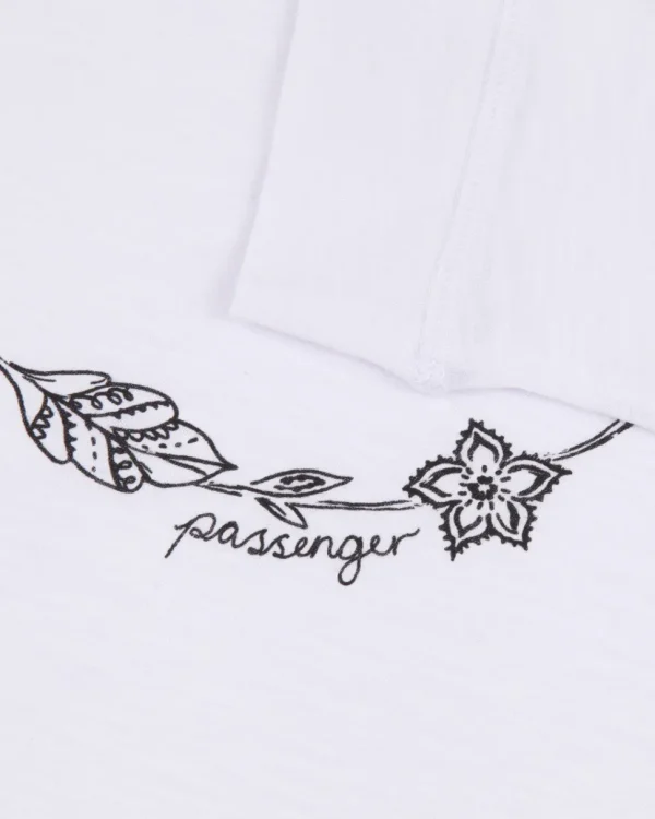 Flash Sale Passenger Daisy Chain Recycled Cotton LS T-Shirt White