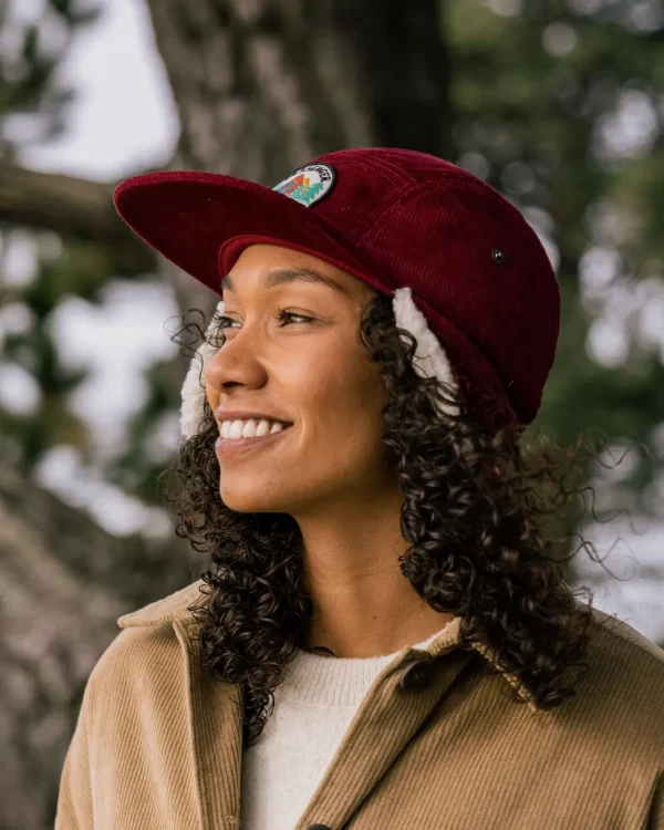 Sale Passenger Daytime Recycled Cord Sherpa Lined Hat Wine
