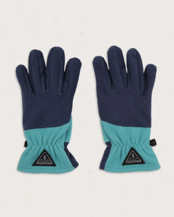 Best Sale Passenger Daytrip Recycled Polar Fleece Touch Screen Gloves Blue Coral