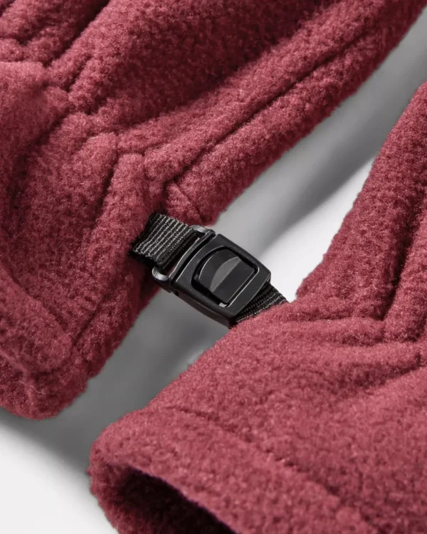 Flash Sale Floris van Bommel Daytrip Recycled Polar Fleece Touch Screen Gloves Wine