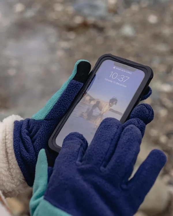 Best Sale Passenger Daytrip Recycled Polar Fleece Touch Screen Gloves Blue Coral