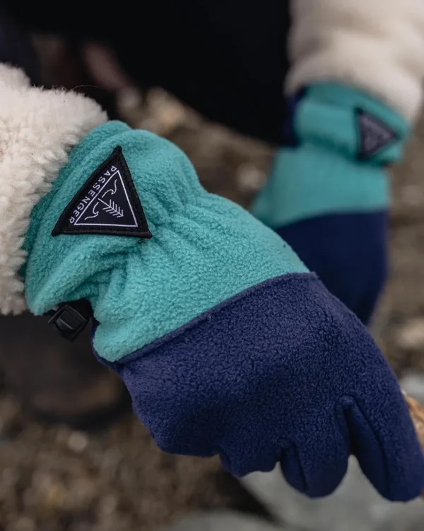 Best Sale Passenger Daytrip Recycled Polar Fleece Touch Screen Gloves Blue Coral