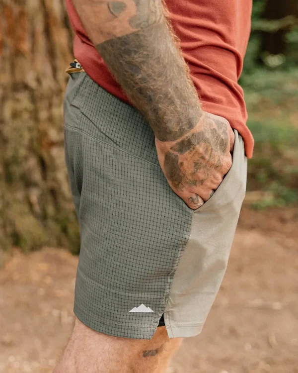 Best Floris van Bommel Descent Trail Recycled Shorts Dusty Olive