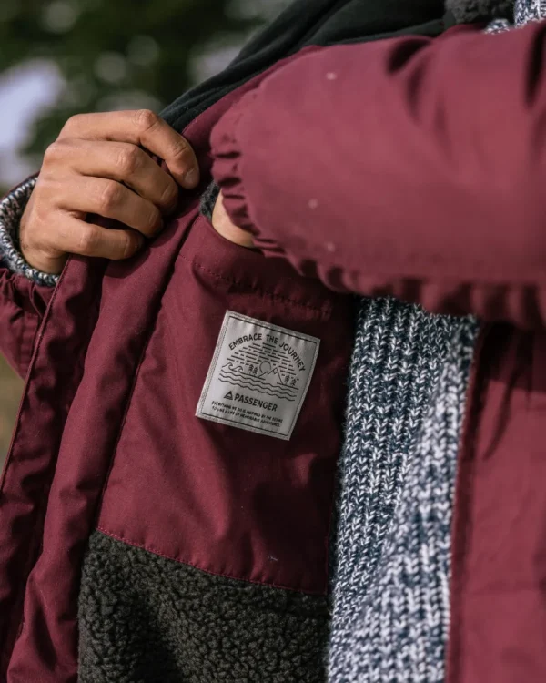 Best Sale Passenger Discover Recycled Sherpa Lined Jacket Wine