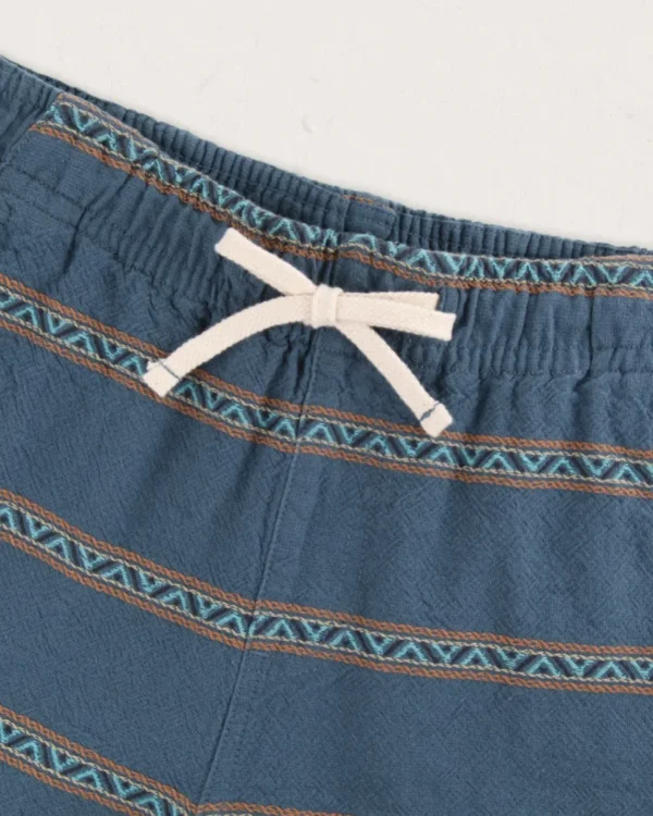 Fashion Floris van Bommel Drifter Organic Cotton Jacquard Short Mediterranean Geo Stripe