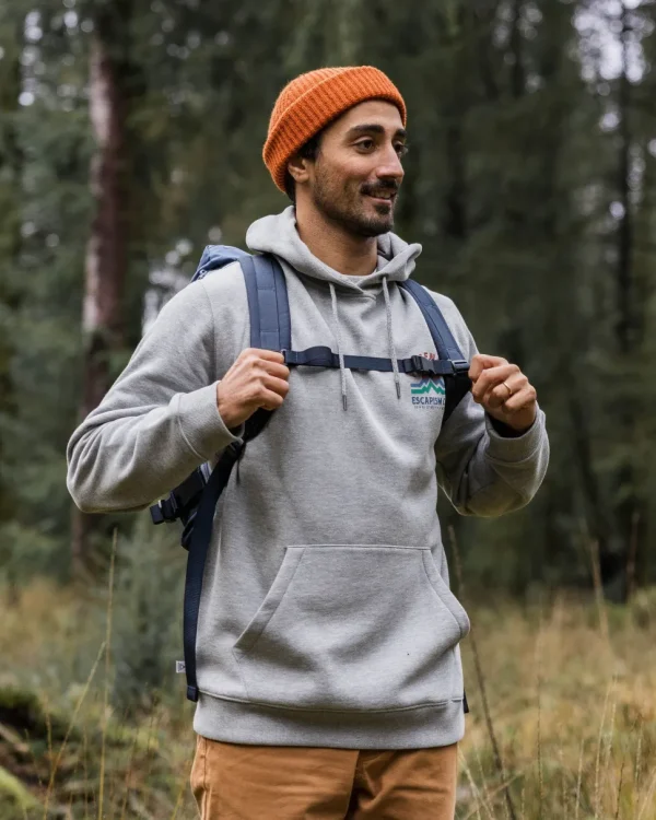Best Passenger Dumont Organic Relaxed Fit Hoodie Grey Marl