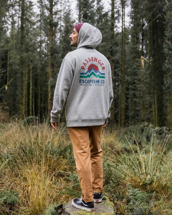 Best Passenger Dumont Organic Relaxed Fit Hoodie Grey Marl