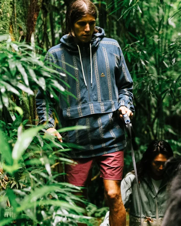 Best Sale Passenger Dune 1/2 Zip Organic Cotton Hoodie Mediterranean Geo Stripe