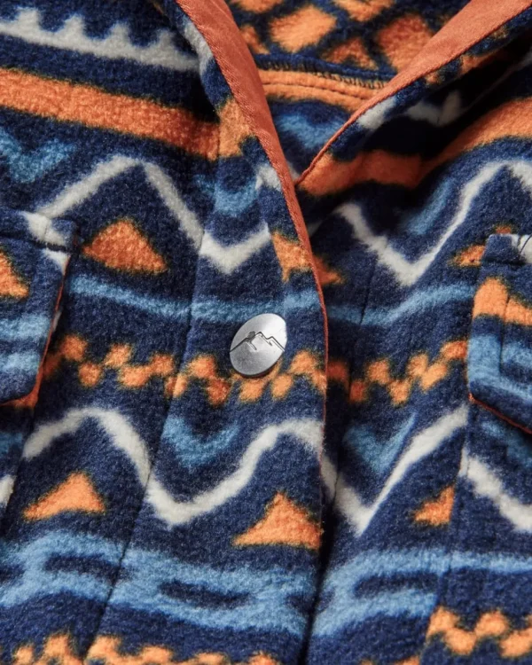 Fashion Passenger East Recycled Polar Oversized Shirt Homespun Stripe Navy