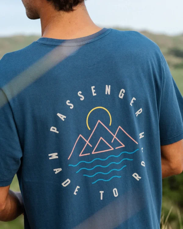 Best Sale Passenger Escapism Recycled Cotton T-Shirt Dark Denim