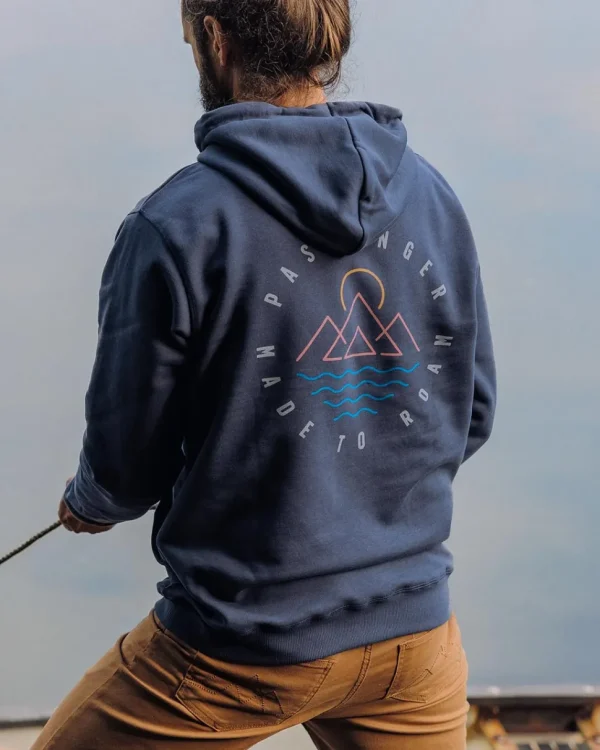 Hot Passenger Escapism Recycled Cotton Hoodie Dark Denim