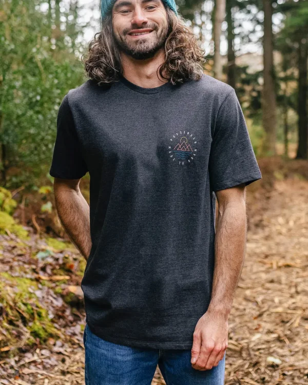 Store Passenger Escapism Recycled Cotton T-Shirt Charcoal Marl