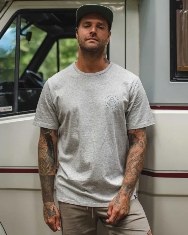 Cheap Passenger Escapism Recycled Cotton T-Shirt Grey Marl