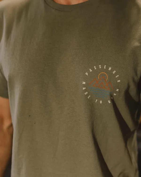 Flash Sale Passenger Escapism Recycled Cotton T-Shirt Dusty Olive