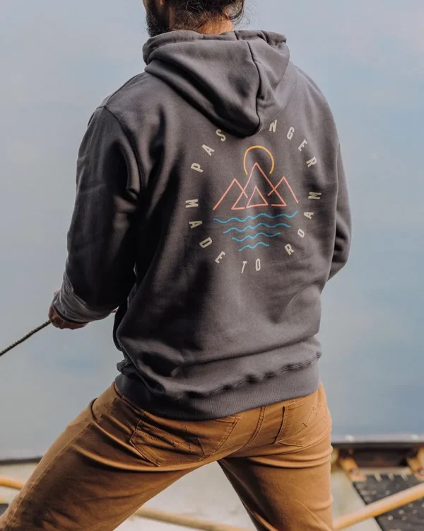 Online Passenger Escapism Recycled Cotton Hoodie Faded Black