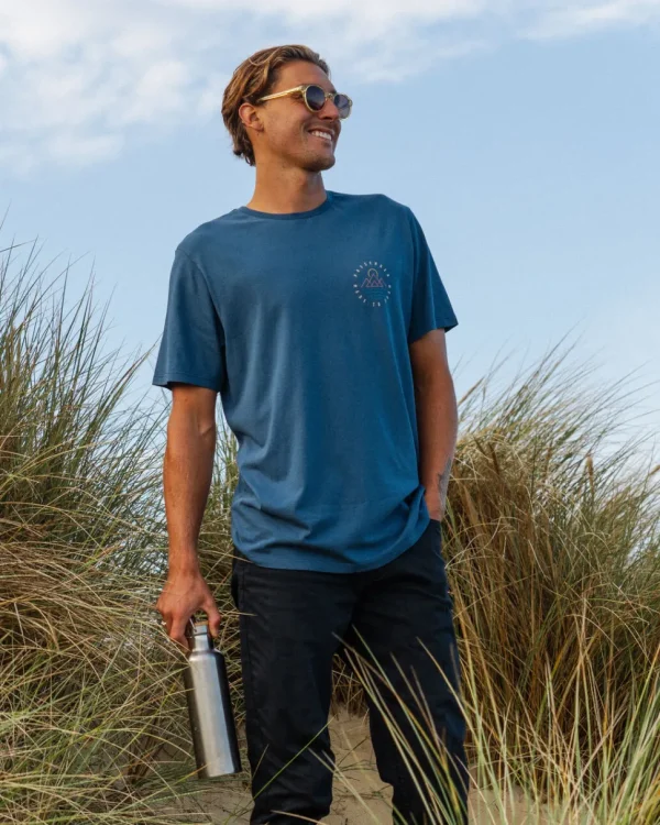 Best Sale Passenger Escapism Recycled Cotton T-Shirt Dark Denim