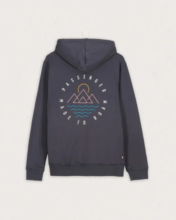 Online Passenger Escapism Recycled Cotton Hoodie Faded Black