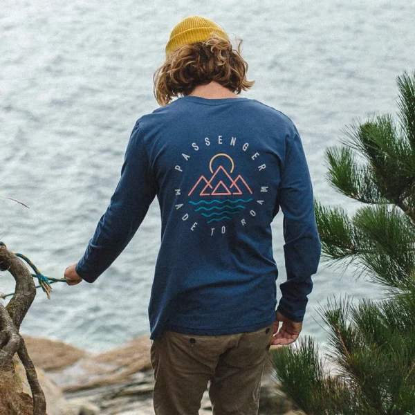 Shop Passenger Escapism Recycled LS T-Shirt Dark Denim