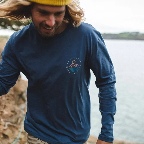 Shop Passenger Escapism Recycled LS T-Shirt Dark Denim