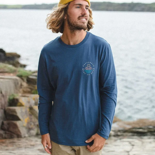 Shop Passenger Escapism Recycled LS T-Shirt Dark Denim