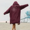 Discount Floris van Bommel Escapism Recycled Sherpa Lined Changing Robe Windsor Wine