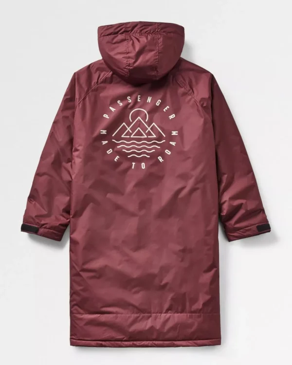 Clearance Passenger Escapism Recycled Sherpa Lined Changing Robe Windsor Wine