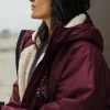 Discount Floris van Bommel Escapism Recycled Sherpa Lined Changing Robe Windsor Wine