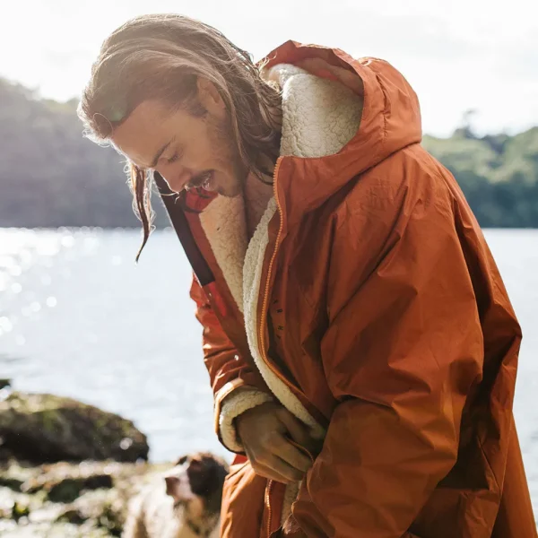 Flash Sale Floris van Bommel Escapism Recycled Sherpa Lined Changing Robe Rust