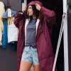 Discount Floris van Bommel Escapism Recycled Sherpa Lined Changing Robe Windsor Wine