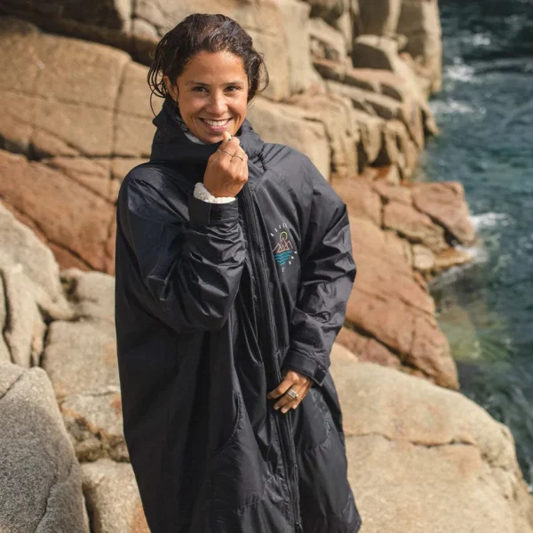 Outlet Floris van Bommel Escapism Recycled Sherpa Lined Changing Robe Black