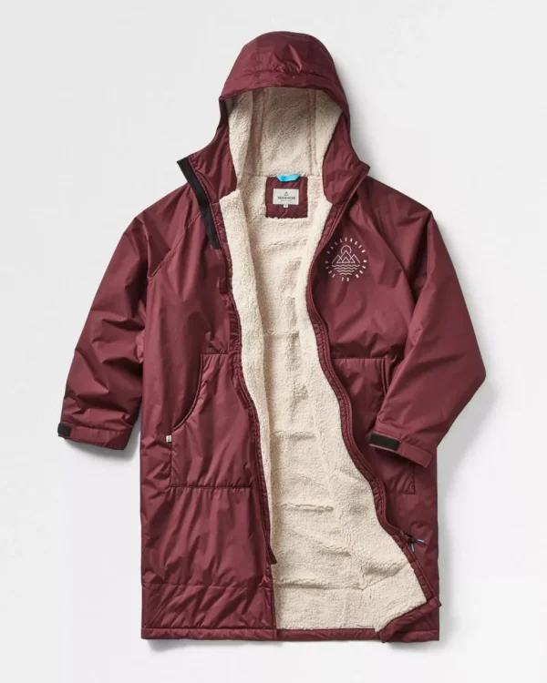 Clearance Passenger Escapism Recycled Sherpa Lined Changing Robe Windsor Wine