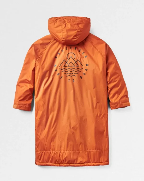 Discount Passenger Escapism Recycled Sherpa Lined Changing Robe Rust
