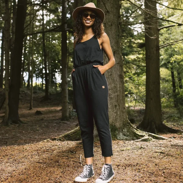 Store Passenger Eva Recycled Cotton Jumpsuit Black